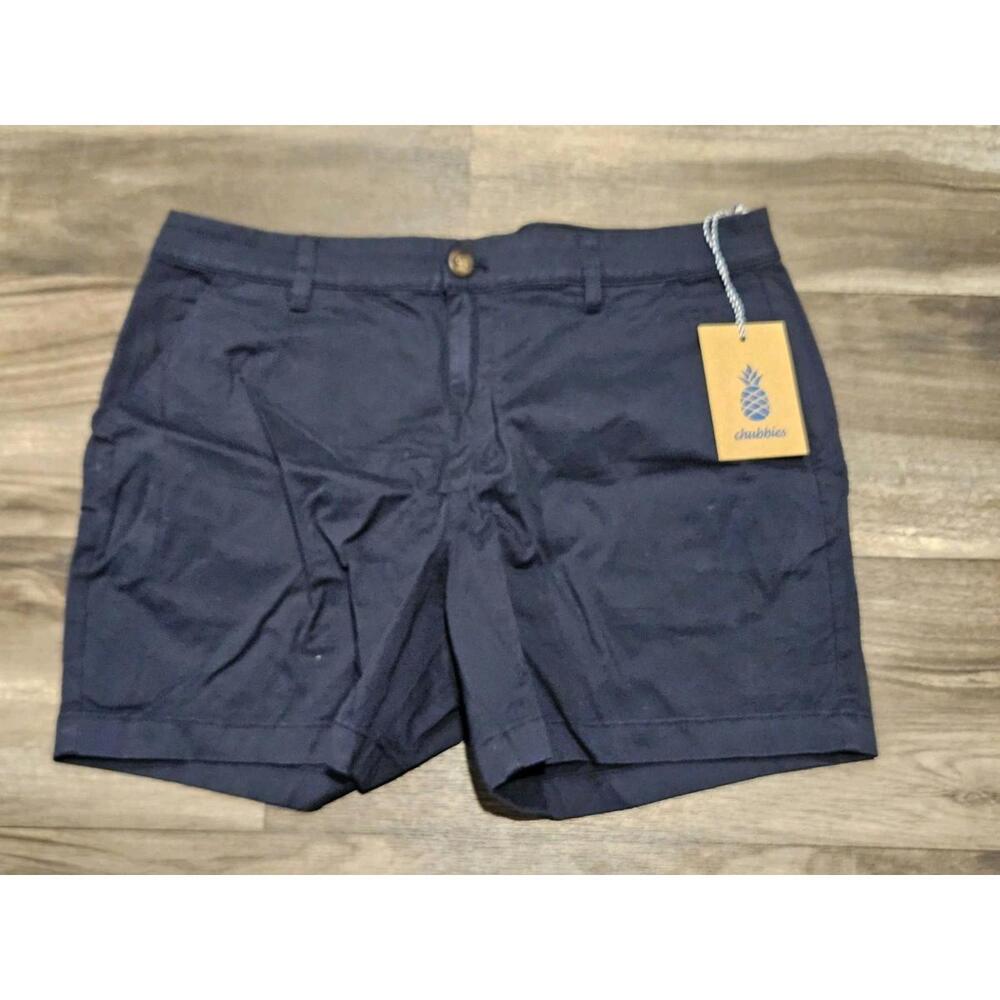 NWT Chubbies The Armadas 5.5 Original Stretch Twill Shorts Mens 36 Navy Blue